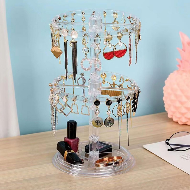 1759574745_Rotating_Earrings_Display_Stand_1.jpg Acrylic Rotating Earring Display Stand - Image 1