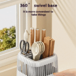 360 Rotating Utensils Rack Multi-Purpose for Knife & Cutlery - Image 2