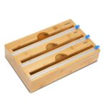 3-in-1 Wooden Wrap Cutter | Foil, Plastic & Paper Holder