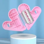 Love Heart Hair Trimming Comb, Pink Mini Hair Trimmer, Cute Manual Hair Cutting Comb, Women Hair Cutting Comb, Body Hair Removal, Pubic Hair Brush, Self Hair Cutting Comb - Image 4