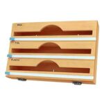 3-in-1 Wooden Wrap Cutter | Foil, Plastic & Paper Holder - Image 2