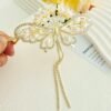 Crystal Butterfly Hair Clip, Flower Ponytail Pearl Hairpin, Women Rhinestones Tassel Hair Clip, Ponytail Buckle Pearl Hairpin, Girl Barrette Hairclip, Women Hair Styling Accessories