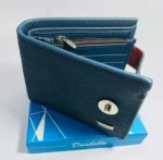 Dunbollu High-Quality Genuine Leather Men’s Wallet – Small Card Holder with Magnetic Lock