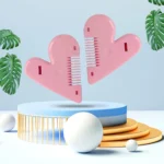 Love Heart Hair Trimming Comb, Pink Mini Hair Trimmer, Cute Manual Hair Cutting Comb, Women Hair Cutting Comb, Body Hair Removal, Pubic Hair Brush, Self Hair Cutting Comb - Image 5