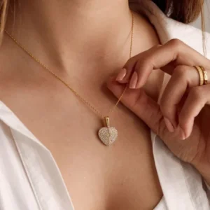 Personalized Open Heart Locket Necklace – Custom Gift for Her - Al-Atabah PK
