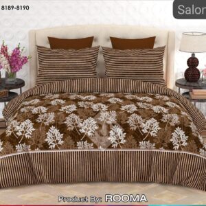 Salonika Pure Soft Cotton King Size Double Bedsheet with Matching Pillow Covers