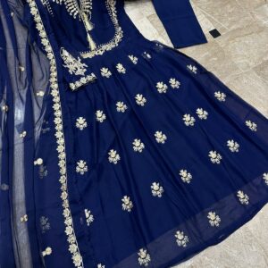 Front Embroidered Maxi With Emb Dupatta 3Pcs