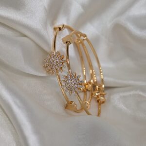 Home 101 Gold Plated Two Piece Bangle Set