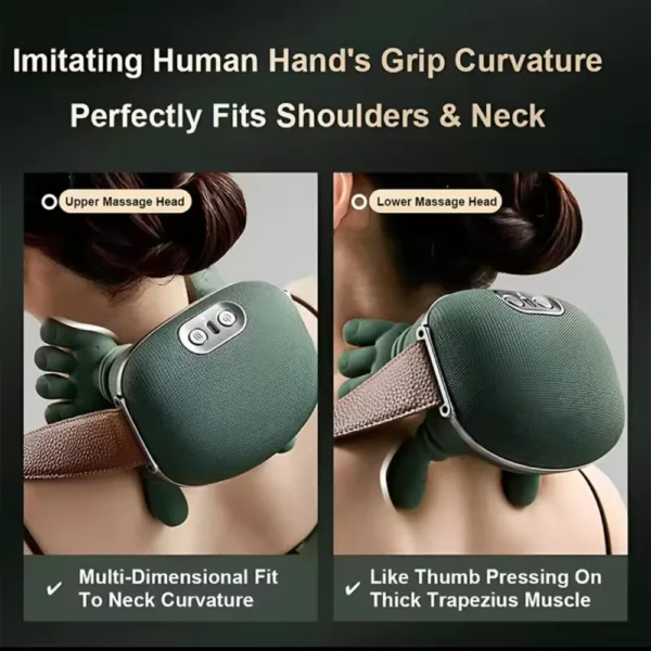 Heated Neck & Back Massager – Electric Kneading Massager