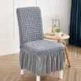 Bubble Fitted Chair Covers Pack of 6 Grey
