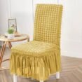 Bubble Fitted Chair Covers Pack of 6 Yellow