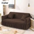 Persian Style Jersey Bubble Sofa Cover for 3 Seater Grey Blue color