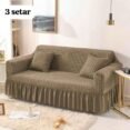 Persian Style Jersey Bubble Sofa Cover for 3 Seater Taupe color
