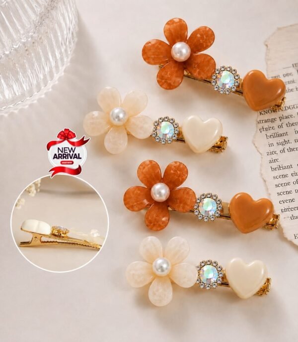 💥Original China floral Hair clips 4 Stylish & Feminine Touch to Everyday & Party hairstyles💥