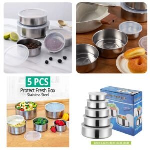 Home 53 Stainless Steel 5 Pieces Bowl Set