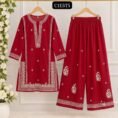 🌸 Embroidered 2-Piece Suit with Farshi Shalwar 🌸