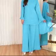 Short Shirt Body Fitting Back Luppi Dori Work On Shirt With Separate Dori, Plazo And Duppatta 3Pcs