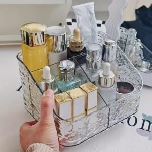 Home 21 Prism Acrylic Cosmetic Organizer - Multi Compartment Makeup Storage
