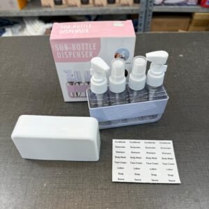 Home 24 4-in-1 Leakproof Travel Dispenser Bottle Set with Stickers