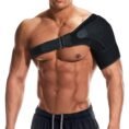 Compression shoulder support brace features view