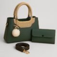 3 Piece Handbag & Wallet Set for Women - Ladies Bag Combo
