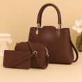 3 Piece Handbag Set for Women - Satchel, Crossbody Bag & Pouch