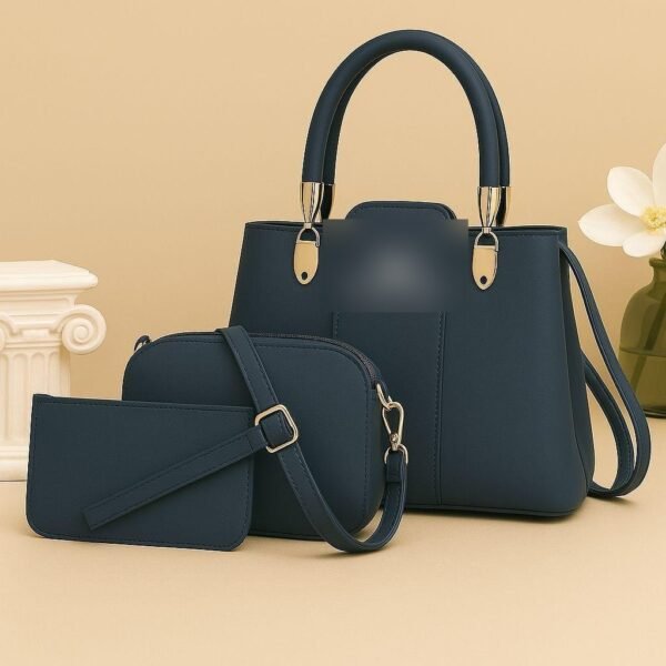 3 Piece Handbag Set for Women - Satchel, Crossbody Bag & Pouch