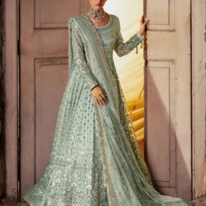 Fancy Net Maxi Dress Fabric Set for Women - Festive Edition - view 1