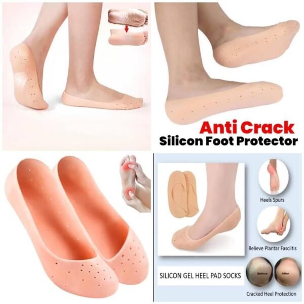 1 Pair Moisturizing Full Silicone GEL Sock Slippers - Durable Design