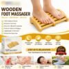 Wooden Foot Massager Roller - 6 Roller Stress Relief Reflexology Tool