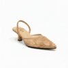 Beige Mesh Embroidered Heels for Women – Stylish Ladies Heels Online in Pakistan