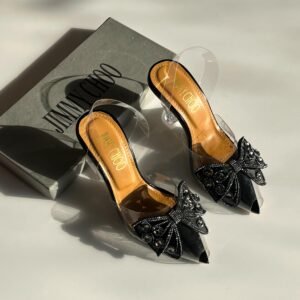 Black Wings Transparent Heels for Women – Stylish Ladies Heels Online in Pakistan
