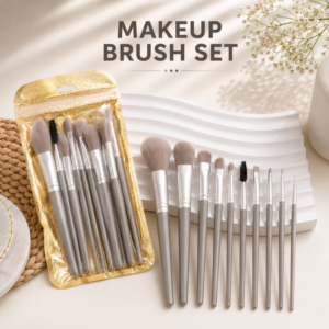 14PCS Advanced Makeup Brush Set with Deluxe Pouch Soft Bristles Face Eye Brush Kit