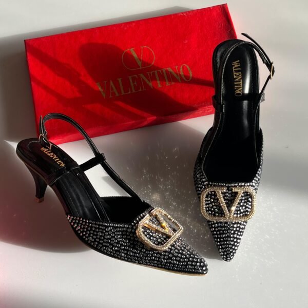 Black Crystal Slingback Heels for Women – Stylish Ladies Heels Online in Pakistan