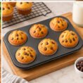 6-Cup Non-Stick Muffin Baking Tray