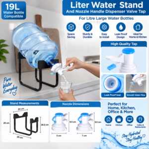 19 Liter Bottle Water Stand And Nozzle Handle Dispenser Valve Tap for Litre Large water Bottles 19ltr bottle stand Nozzle Premium Quality Water bottle
