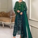 Luxury Embroidered Chiffon 3-Piece Unstitched Suit for Women - Bridal Edition - view 1