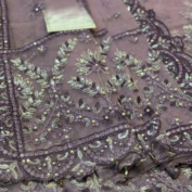 Couture Embroidered Wedding Saree for Women - Luxury Bridal Wear - view 3