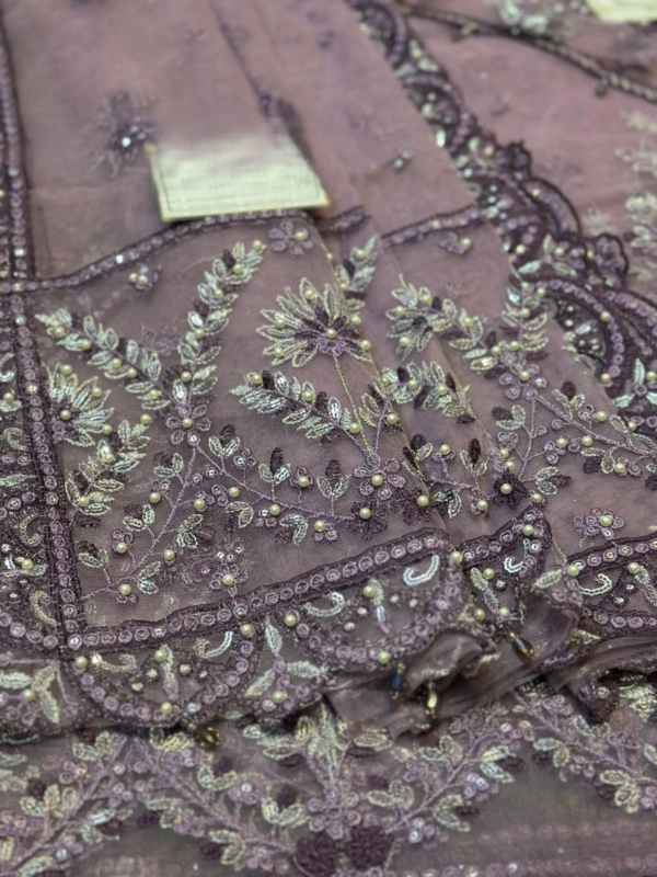 Couture Embroidered Wedding Saree for Women - Luxury Bridal Wear - view 3