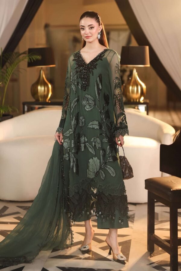 Embroidered Chiffon 3-Piece Suit for Women - Premium Wedding Edition - view 1