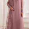 Embroidered Chiffon 3-Piece Unstitched Suit for Women - Rose Pink - view 1