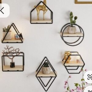 1pcs Wall Mounted Wooden Metal Shelf - with Cash on Delivery