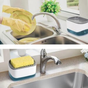 2 in 1 Liquid Soap Dispenser Auto Soap Pump With Sponge Holder Latest Kitchen Tool Good Quality