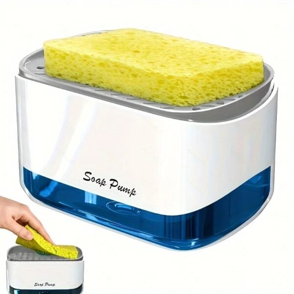 2 in 1 Liquid Soap Dispenser Auto Soap Pump With Sponge Holder Latest Kitchen Tool Good Quality
