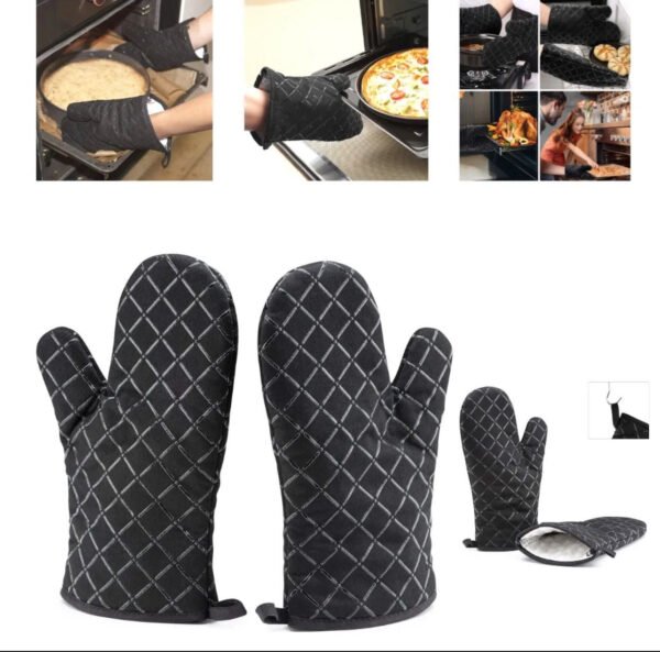 2 Pcs Oven Gloves - Durable Design
