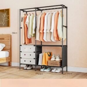 2 Raw Multi Layer Dustproof Clothes and Hats Rack - Durable Design