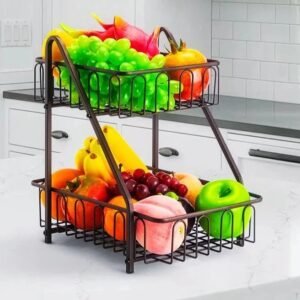 2 Tier Fruit Basket - Durable Design