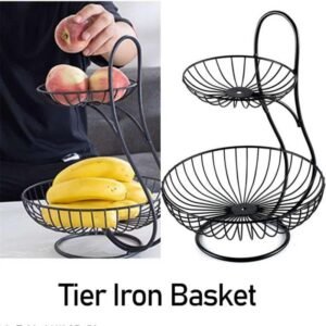 2 Tier Fruit Iron Basket - for Home Use