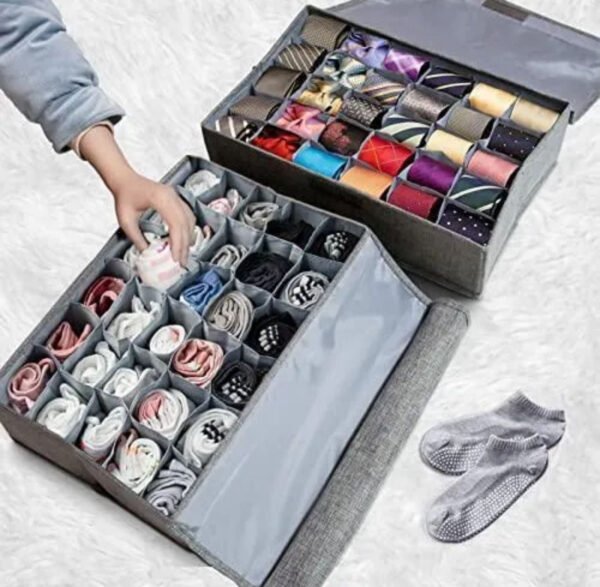 24 Grids Socks Organiser - with Cash on Delivery