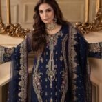 Embroidered Chiffon 3-Piece Unstitched Suit for Women - Festive Party Wear - view 2